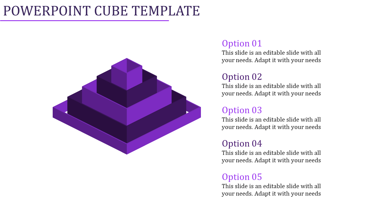 powerpoint cube template-Powerpoint Cube Template-Purple